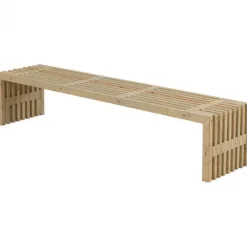 Tuinbank Rustik - Dennenhout grijs gebeitst - 218 x 49 x 45 cm