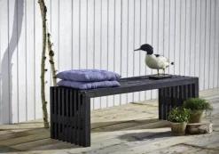 Tuinbank Rustik - Dennenhout zwart gebeitst - 138 x 49 x 45 cm