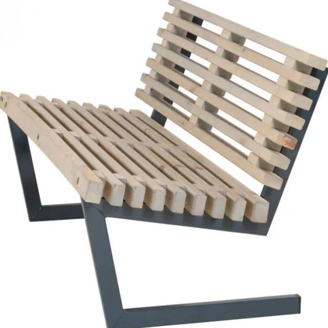 Tuinbank Siesta - Dennenhout grijs gebeitst - 138 cm breed