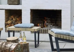 Tuinbank/tafel Siesta - Dennenhout grijs gebeitst - 80 cm breed