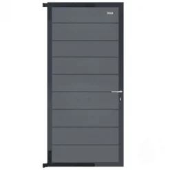 Tuindeur composiet Modular rock grey met antraciet aluminium frame compleet (90 x 195 cm)