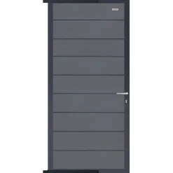 Tuindeur composiet Modular Rock grey met antraciet aluminium frame compleet (90 x 200 cm)