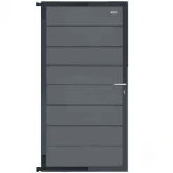 Tuindeur composiet Modular rock grey met antraciet aluminium frame compleet (90 x 180 cm)
