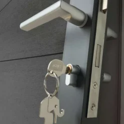 Tuindeur composiet Modular rock grey met antraciet aluminium frame compleet (90 x 180 cm)