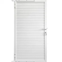 Tuindeur composiet Rhombus Double wit met wit aluminium frame compleet (90 x 180 cm)