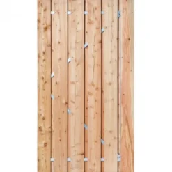 Tuindeur Douglas recht met stalen frame 195 cm - diverse breedtes