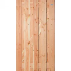 Tuindeur Douglas recht rvs (100 x 200 cm) gezaagd schermdikte 4,5 cm