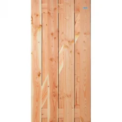 Tuindeur Douglas recht rvs (90 x 180 cm) geschaafd schermdikte 4,8 cm