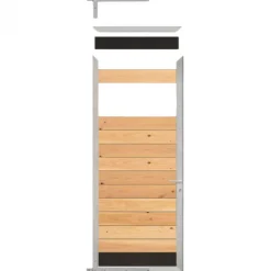 Tuindeur frame aluminium Mix & Match - blank (90 x 200 cm) inclusief beslag