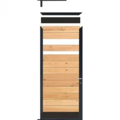 Tuindeur frame aluminium Modular - antraciet (90 x 200 cm) inclusief beslag