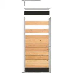 Tuindeur frame aluminium Mix & Match - blank (90 x 180 cm) inclusief beslag