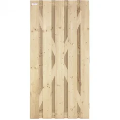 Tuindeur grenen recht groen geïmpregneerd (90 x 180 cm ) dikte 3,9 cm