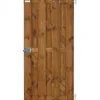 Tuindeur grenen XL recht bruin geimpregneerd (100x200cm) geschaafd dikte 4,7 cm incl. beslag