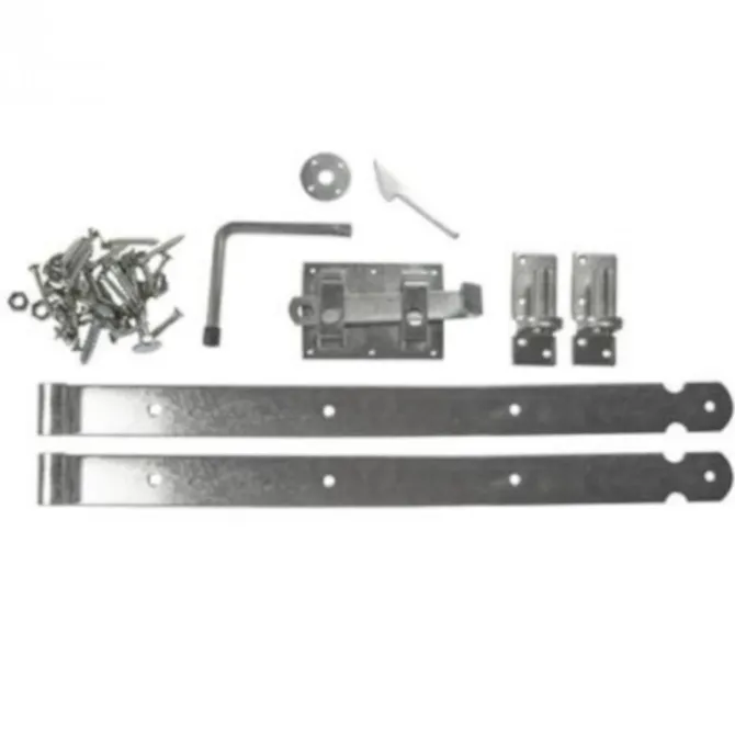 Tuindeur grenen XL recht bruin geimpregneerd (100x200cm) geschaafd dikte 4,7 cm incl. beslag