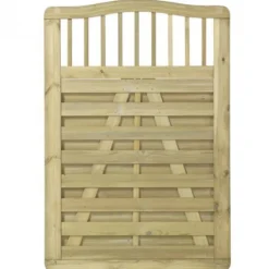 Tuindeur met doorkijk - Rondo toog groen geimpregneerd (100 x 142/145 cm)