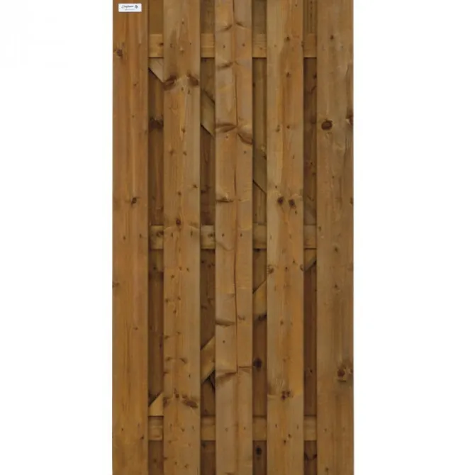 Tuindeur Timber vuren bruin geimpregneerd (90 x 180 cm) geschaafd schermdikte 4,7 cm