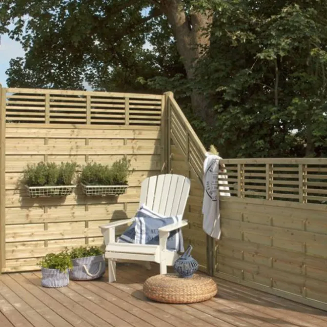 Tuindeur vuren - Newline recht groen geimpregneerd (100 x 180 cm)