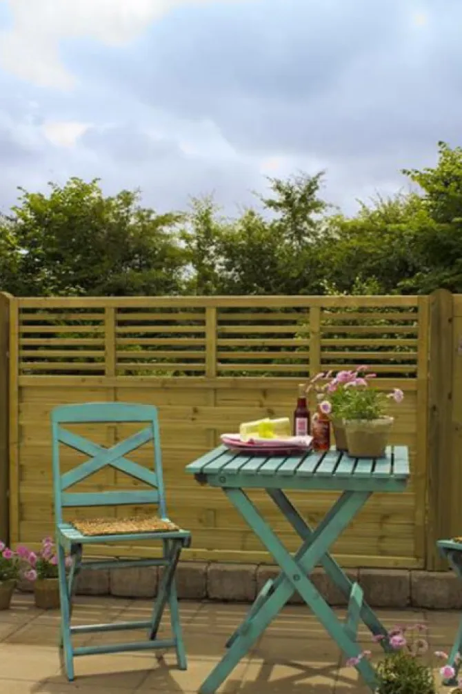 Tuindeur vuren - Newline recht groen geimpregneerd (100 x 180 cm)