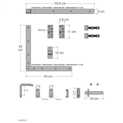 Tuindeur vuren - Plank recht groen geimpregneerd incl. beslag (100 x 125 cm)