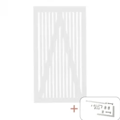 Tuindeur vuren - Sendai recht wit (100 x 180 cm) inclusief beslag