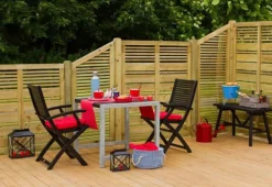 Tuindeur vuren - Silence louvre recht groen geimpregneerd (100 x 140 cm)