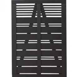 Tuindeur vuren - Silence louvre recht zwart (100 x 140 cm)