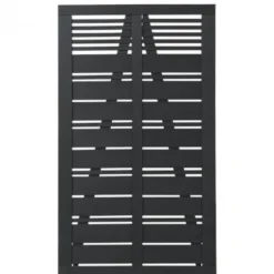 Tuindeur vuren - Silence louvre recht zwart (100 x 170 cm)