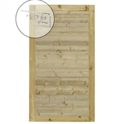 Tuindeur vuren Plank recht groen geimpregneerd incl. beslag (100 x 163 cm)