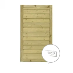 Tuindeur vuren Plus Klink recht groen geimpregneerd incl. beslag (100 x 163 cm)