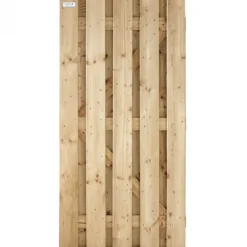 Tuindeur vuren recht rvs groen geimpregneerd (90 x 180 cm) geschaafd schermdikte 4,7 cm