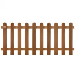 Tuinhek hardhout bankirai Classic recht 10L (180 x 60 cm) ribbel