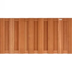 Tuinhek hardhout kempas recht 15L rvs (180 x 90 cm)