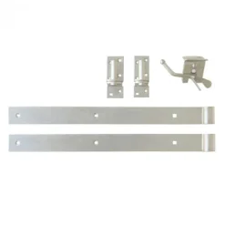 Tuinhek poort composiet Design antraciet met blank alu frame incl. hang- en sluitwerk (100 x 100 cm)