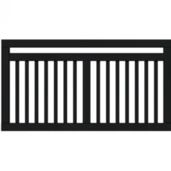 Tuinhek vuren - Linea recht zwart (150 x 80 cm)