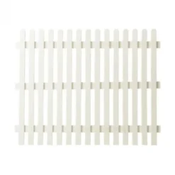 Tuinhek vuren - Retro recht wit (150 x 120 cm)