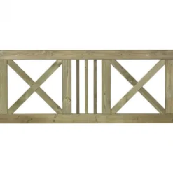 Tuinhek vuren - "Slot" recht groen geimpregneerd (180 x 75 cm)