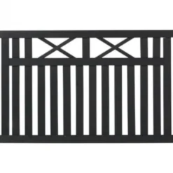 Tuinhek vuren - Vinesse rechte tuinhekken zwart (150 x 96 cm)