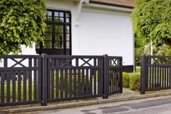 Tuinhek vuren - Vinesse rechte tuinhekken zwart (150 x 96 cm)
