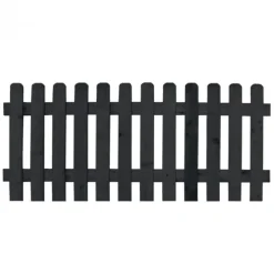 Tuinhek vuren zwart gelakt (180 x 80 cm) geschaafd