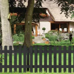 Tuinhek vuren zwart gelakt (180 x 80 cm) geschaafd