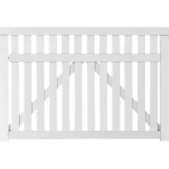 Tuinhekpoort vuren - Country recht wit (150 x 98 cm)