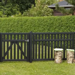 Tuinhekpoort vuren - Country recht zwart (150 x 98 cm)
