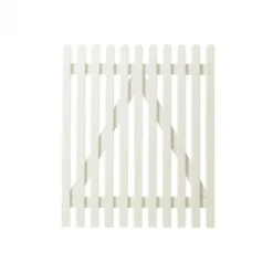 Tuinhekpoort vuren - Retro recht wit (100 x 120 cm)