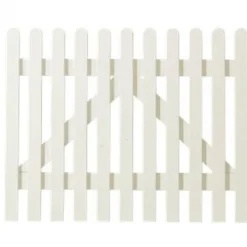 Tuinhekpoort vuren - Retro recht wit (100 x 80 cm)