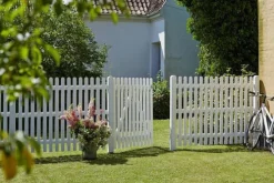 Tuinhekpoort vuren - Retro recht wit (100 x 80 cm)