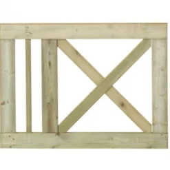 Tuinhekpoort vuren - "Slot" recht groen geimpregneerd (100 x 75 cm)