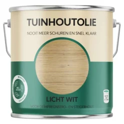 Tuinhout olie biobased - Licht wit 2,5 liter