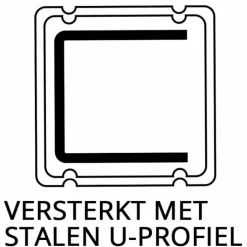 Tuinpaal antraciet aluminium met cypresse kern (6,8 x 6,8 cm) extra verstevigd