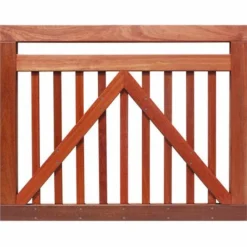 Tuinpoort hardhout Bankirai industrieel glad (100 x 80 cm)