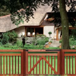 Tuinpoort hardhout Bankirai industrieel glad (100 x 80 cm)